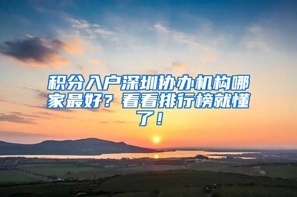 积分入户深圳协办机构哪家最好？看看排行榜就懂了！