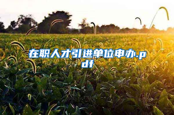 在职人才引进单位申办.pdf