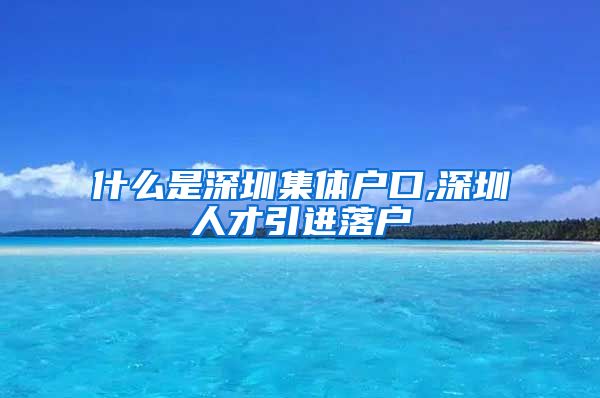 什么是深圳集体户口,深圳人才引进落户