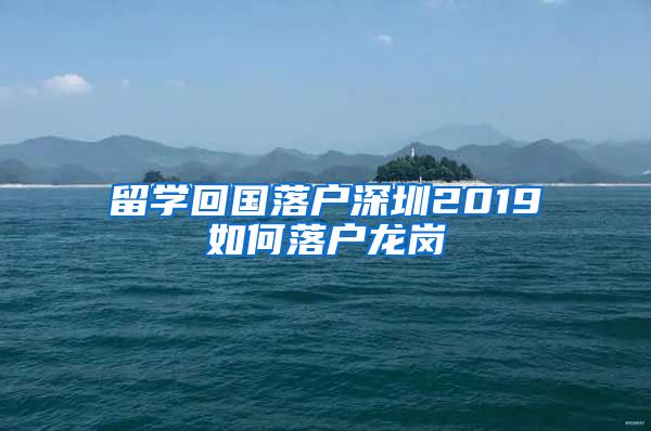 留学回国落户深圳2019如何落户龙岗