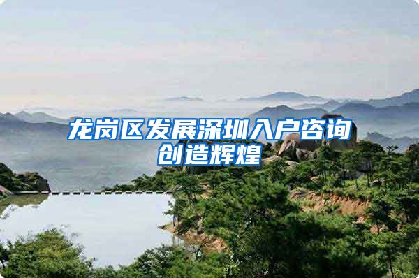 龙岗区发展深圳入户咨询创造辉煌