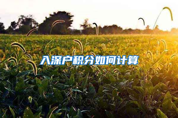 入深户积分如何计算