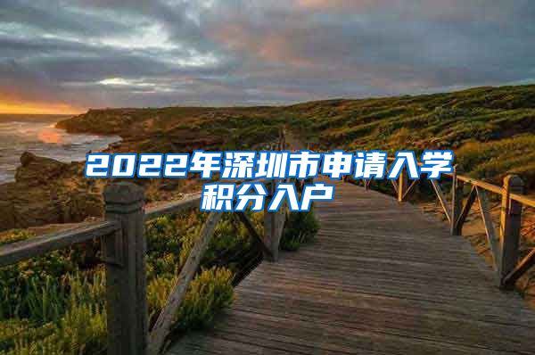 2022年深圳市申请入学积分入户