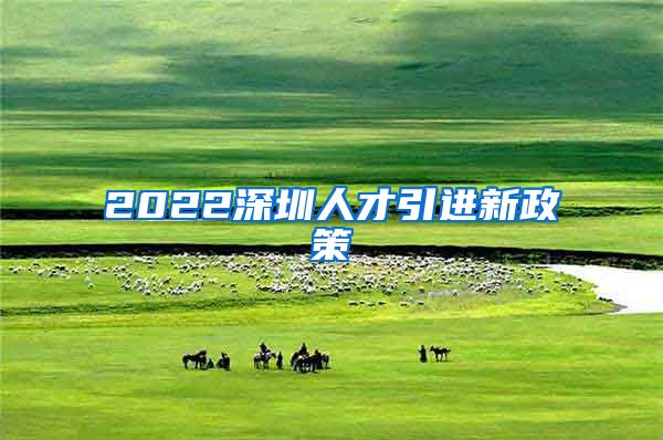 2022深圳人才引进新政策