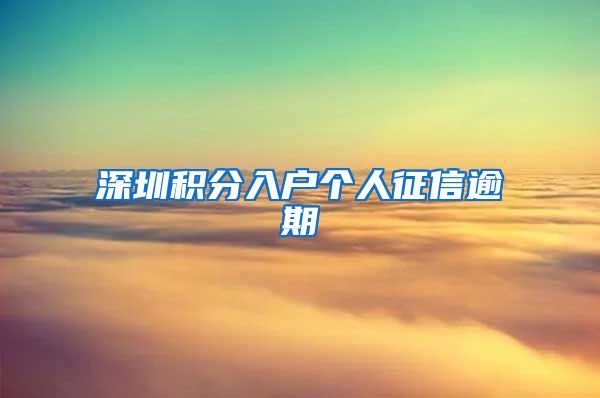 深圳积分入户个人征信逾期