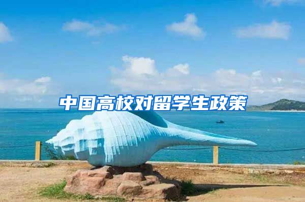 中国高校对留学生政策