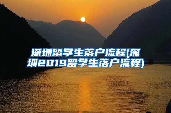 深圳留学生落户流程(深圳2019留学生落户流程)