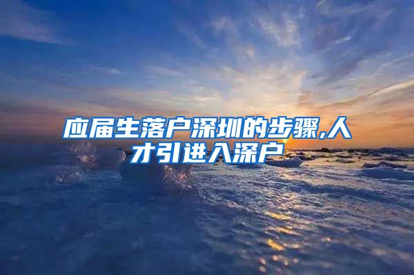 应届生落户深圳的步骤,人才引进入深户