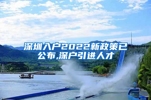 深圳入户2022新政策已公布,深户引进人才