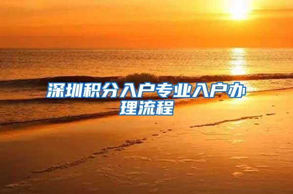 深圳积分入户专业入户办理流程