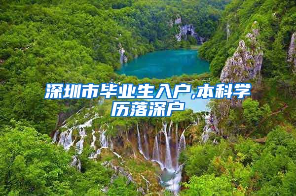 深圳市毕业生入户,本科学历落深户