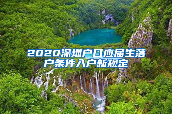 2020深圳户口应届生落户条件入户新规定