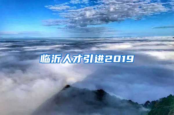 临沂人才引进2019