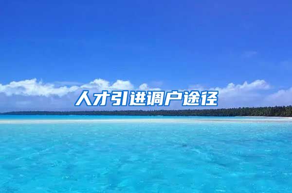 人才引进调户途径