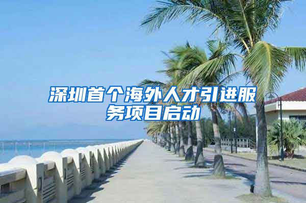 深圳首个海外人才引进服务项目启动