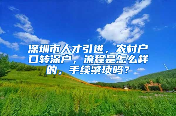 深圳市人才引进，农村户口转深户，流程是怎么样的，手续繁琐吗？