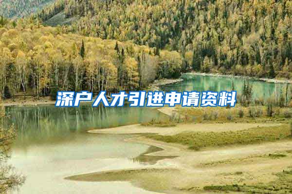 深户人才引进申请资料