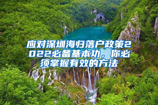 应对深圳海归落户政策2022必备基本功，你必须掌握有效的方法