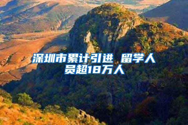 深圳市累计引进 留学人员超18万人