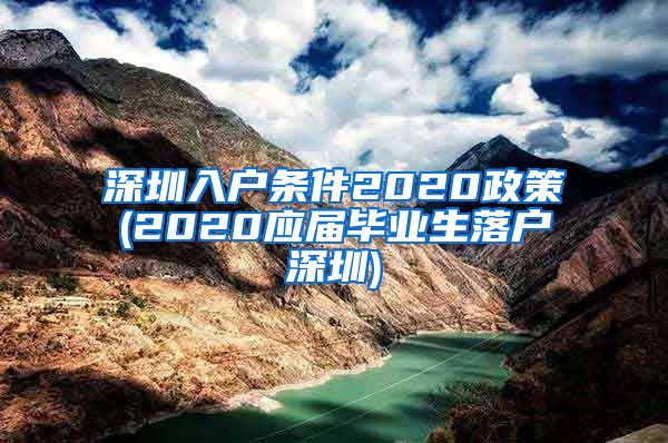 深圳入户条件2020政策(2020应届毕业生落户深圳)