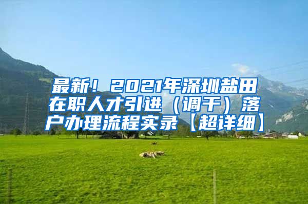 最新！2021年深圳盐田在职人才引进（调干）落户办理流程实录【超详细】