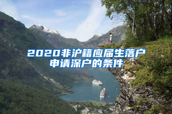 2020非沪籍应届生落户申请深户的条件