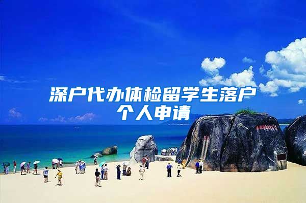深户代办体检留学生落户个人申请