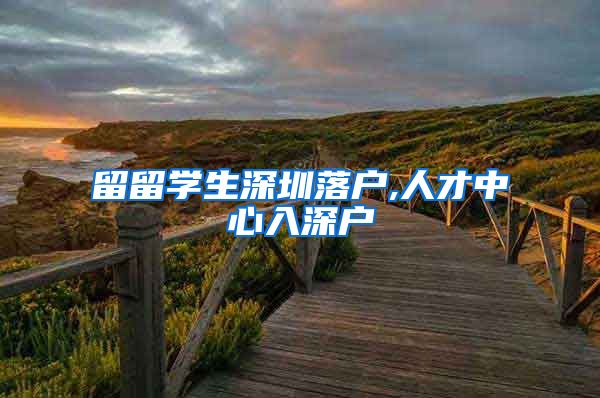 留留学生深圳落户,人才中心入深户