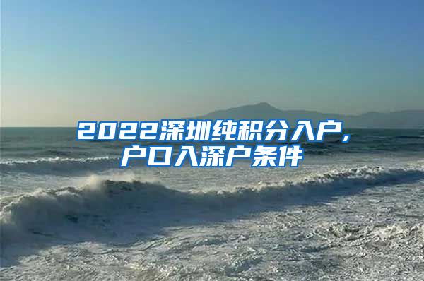 2022深圳纯积分入户,户口入深户条件