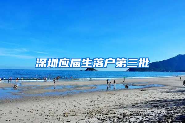 深圳应届生落户第三批