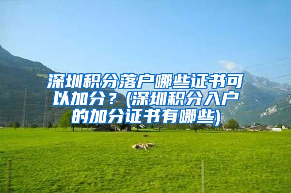 深圳积分落户哪些证书可以加分？(深圳积分入户的加分证书有哪些)