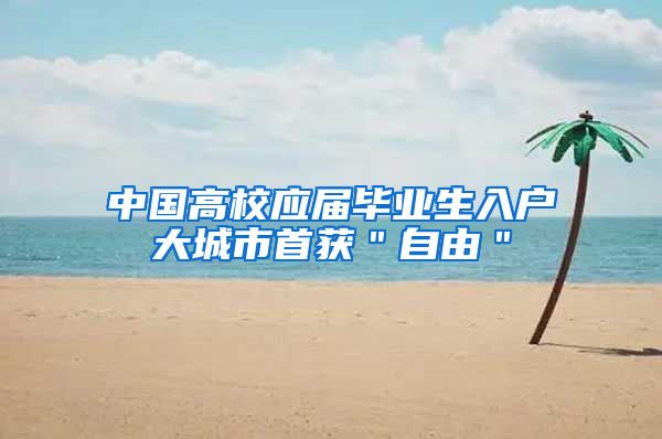 中国高校应届毕业生入户大城市首获＂自由＂