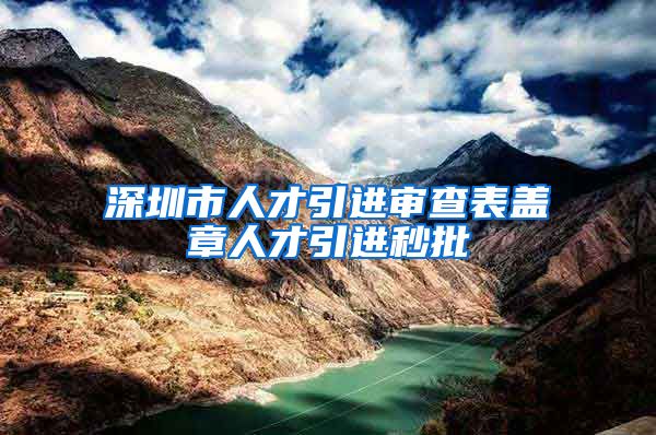 深圳市人才引进审查表盖章人才引进秒批