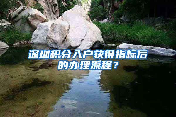 深圳积分入户获得指标后的办理流程？