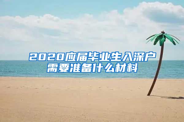 2020应届毕业生入深户需要准备什么材料