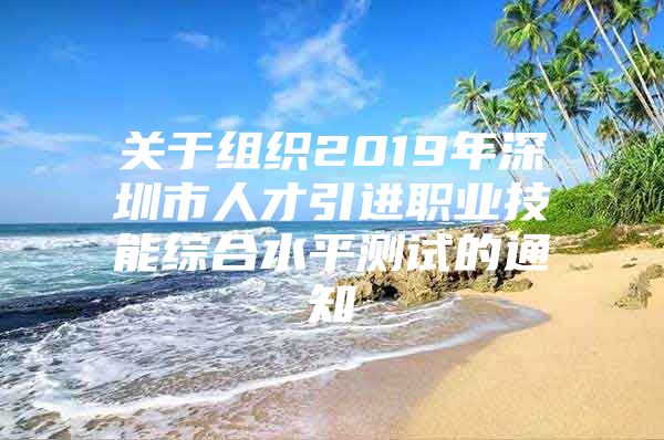 关于组织2019年深圳市人才引进职业技能综合水平测试的通知