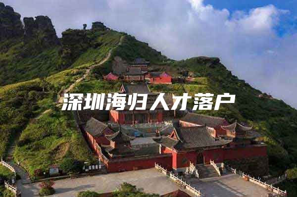 深圳海归人才落户