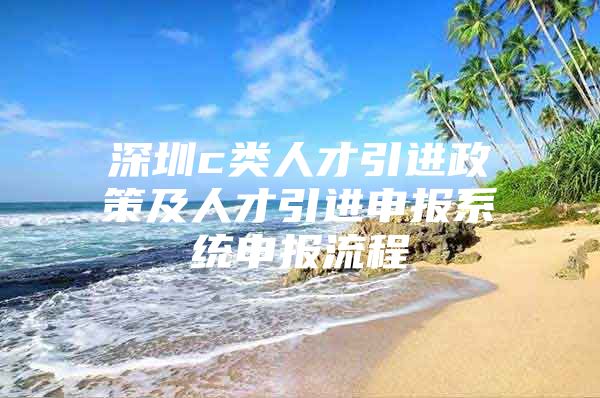 深圳c类人才引进政策及人才引进申报系统申报流程