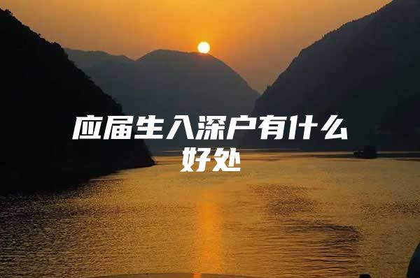 应届生入深户有什么好处