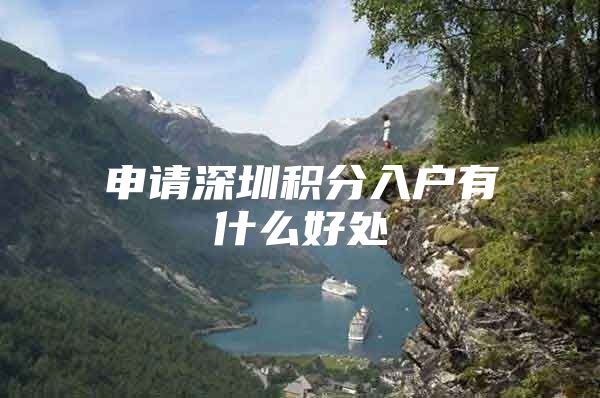申请深圳积分入户有什么好处