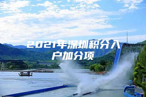 2021年深圳积分入户加分项