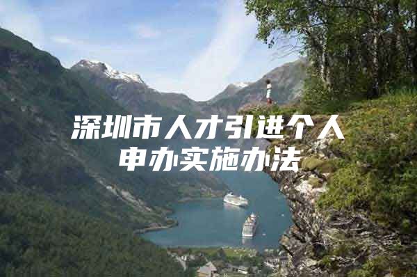 深圳市人才引进个人申办实施办法