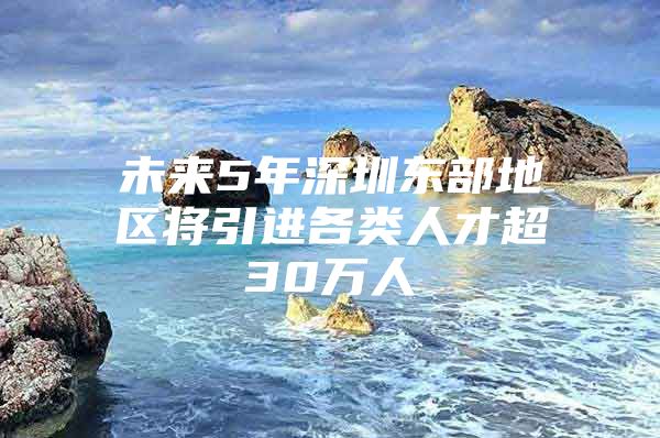 未来5年深圳东部地区将引进各类人才超30万人