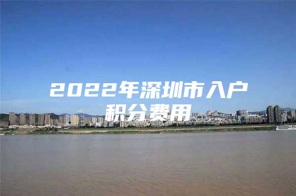 2022年深圳市入户积分费用