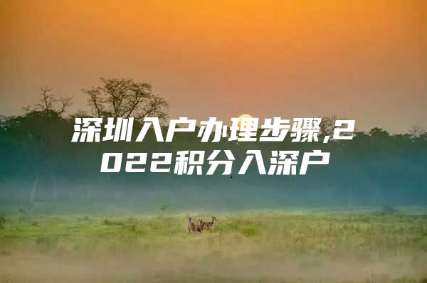 深圳入户办理步骤,2022积分入深户
