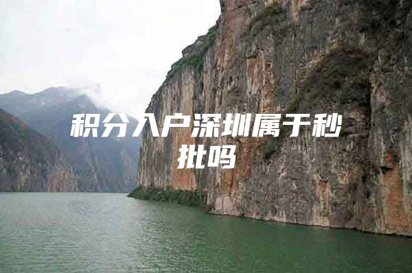 积分入户深圳属于秒批吗