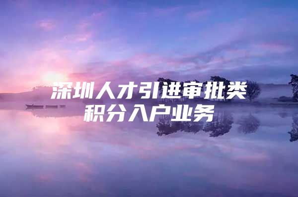 深圳人才引进审批类积分入户业务