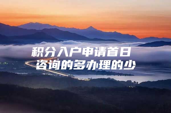 积分入户申请首日 咨询的多办理的少