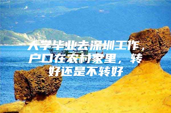 大学毕业去深圳工作，户口在农村家里，转好还是不转好