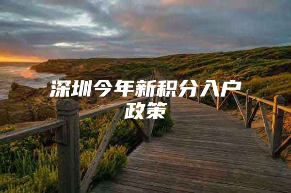 深圳今年新积分入户政策